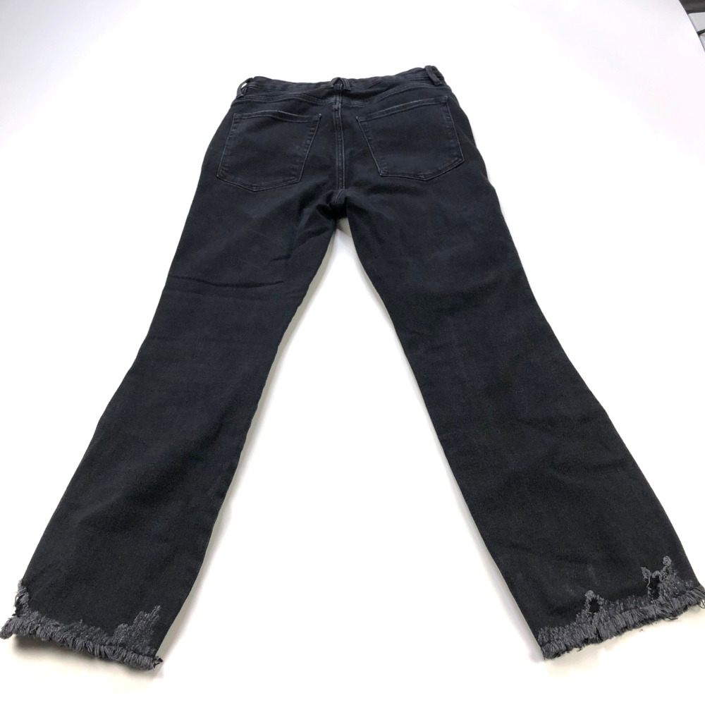 Good American Good Curve Straight 6/28 (Fits 27W 27L) High Rise Distressed Black